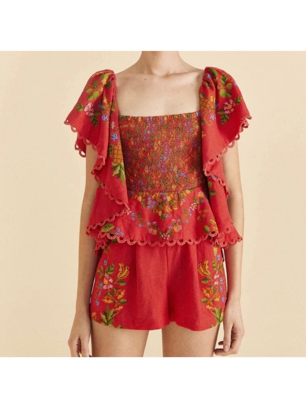 Farm Rio tropical romance romper